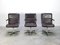 Desk Chairs in Brown Leather by Hein Salomonsen for AP Originals, 1970s, Set of 3 1