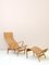 Armchair and Footrest Pernilla by Bruno Mathsson from Firma Karl Mathsson, 1940s, Set of 2 3