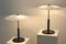 Lampade da tavolo in acciaio e vetro lattiginoso di Ikea, anni '70, set di 2, Immagine 3