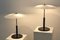 Steel and Milky Glass Table Lights from Ikea, 1970s, Set of 2 3