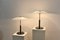 Steel and Milky Glass Table Lights from Ikea, 1970s, Set of 2, Image 4