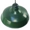 Vintage Industrial American Green Enamel Pendant Light, Image 2