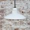 Vintage Industrial White Enamel & Porcelain Pendant Lights, Image 4