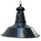 Vintage Industrial French Blue Black Enamel Pendant Lights, Image 1