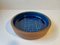 Vintage Stoneware Bowl with Abstract Blue Decor by Jørgen Mogensen for Royal Copenhagen, 1960s 1