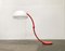 Mid-Century Italian Space Age Red Serpente Floor Lamp by Elio Martinelli for Martinelli Luce, 1970s 1