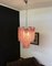 Glass Tube Chandelier with Albaster Pink Glasses, 1990 5