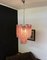 Glass Tube Chandelier with Albaster Pink Glasses, 1990, Image 5
