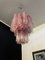 Glass Tube Chandelier with Albaster Pink Glasses, 1990 9