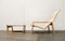 Mid-Center Finnish Pulkka Lounge Chair with Ottoman by Ilmari Lappalainen for Asko, 1960s, Set of 2 1