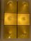 Italian Yellow Wall Lights, 1960, Set of 6 3