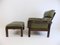 Three-Point International Scala Leather Lounge Chair with Ottoman, 1970s, Set of 2 4