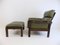 Three-Point International Scala Leather Lounge Chair with Ottoman, 1970s, Set of 2, Image 4