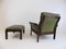 Three-Point International Scala Leather Lounge Chair with Ottoman, 1970s, Set of 2 6