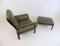 Three-Point International Scala Leather Lounge Chair with Ottoman, 1970s, Set of 2 14