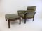 Three-Point International Scala Leather Lounge Chair with Ottoman, 1970s, Set of 2 1