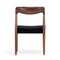 Danish Dining Chairs in Rosewood with Black Curduroy, 1960s, Set of 6 21