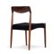 Danish Dining Chairs in Rosewood with Black Curduroy, 1960s, Set of 6 20