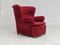 Vintage Danish Armchair in Velour, 1950s, Image 1