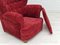 Vintage Danish Armchair in Velour, 1950s, Image 4