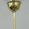 Vintage Italian Brass & Black Metal Ceiling Light 5