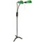 Vintage American Cast Iron Double Green Glass Floor Lamp 1