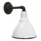 Vintage Industrial Cast Iron & White Enamel Sconce, Image 3