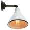 Vintage Industrial Cast Iron & White Enamel Sconce, Image 2