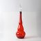 Large Italian Red Glass Genie Bottle, 1950s 2