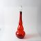 Botella Genie italiana grande de vidrio rojo, años 50, Imagen 4