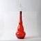 Botella Genie italiana grande de vidrio rojo, años 50, Imagen 1