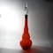 Große italienische Genie Flasche aus rotem Glas, 1950er 3
