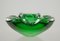 Italian Shaped Green Glass Ashtray with Bubbles, 1950s 1