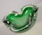 Italian Shaped Green Glass Ashtray with Bubbles, 1950s, Image 3