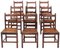 19th Century Elm Kitchen Dining Chairs, Set of 9, Image 1