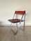 Vintage Leather & Chrome Tamara Folding Chairs from Arrben, Italy, 1970s, Set of 2 1