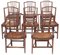 Early 19th Century Mahogany Elm Kitchen Dining Chairs, Set of 8 1