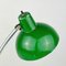 Lámpara de escritorio industrial de metal verde de A.Perazzone Torino, Italia, años 60, Imagen 11