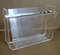 Italian Space Age Style Clear Acrylic Glass Magazine Rack, 1970s 10