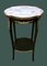 French Louis XV Style Side Table in Ebonized Wood and Marble, 1880s 2