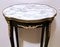 French Louis XV Style Side Table in Ebonized Wood and Marble, 1880s 6