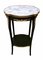 French Louis XV Style Side Table in Ebonized Wood and Marble, 1880s, Image 1