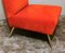 Italian Lounge Chair in Red Velvet in the Style of Zanuso Marco, 1960s, Image 9