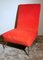 Italian Lounge Chair in Red Velvet in the Style of Zanuso Marco, 1960s, Image 2