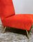 Fauteuil Zanuso Marco Style en Velours Rouge, Italie, 1960s 10