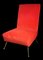 Italian Lounge Chair in Red Velvet in the Style of Zanuso Marco, 1960s, Image 4