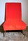 Italian Lounge Chair in Red Velvet in the Style of Zanuso Marco, 1960s 6