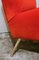 Italian Lounge Chair in Red Velvet in the Style of Zanuso Marco, 1960s, Image 13