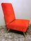 Italian Lounge Chair in Red Velvet in the Style of Zanuso Marco, 1960s, Image 3