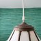 Lámpara colgante modernista grande de acrílico blanco, años 70, Imagen 14